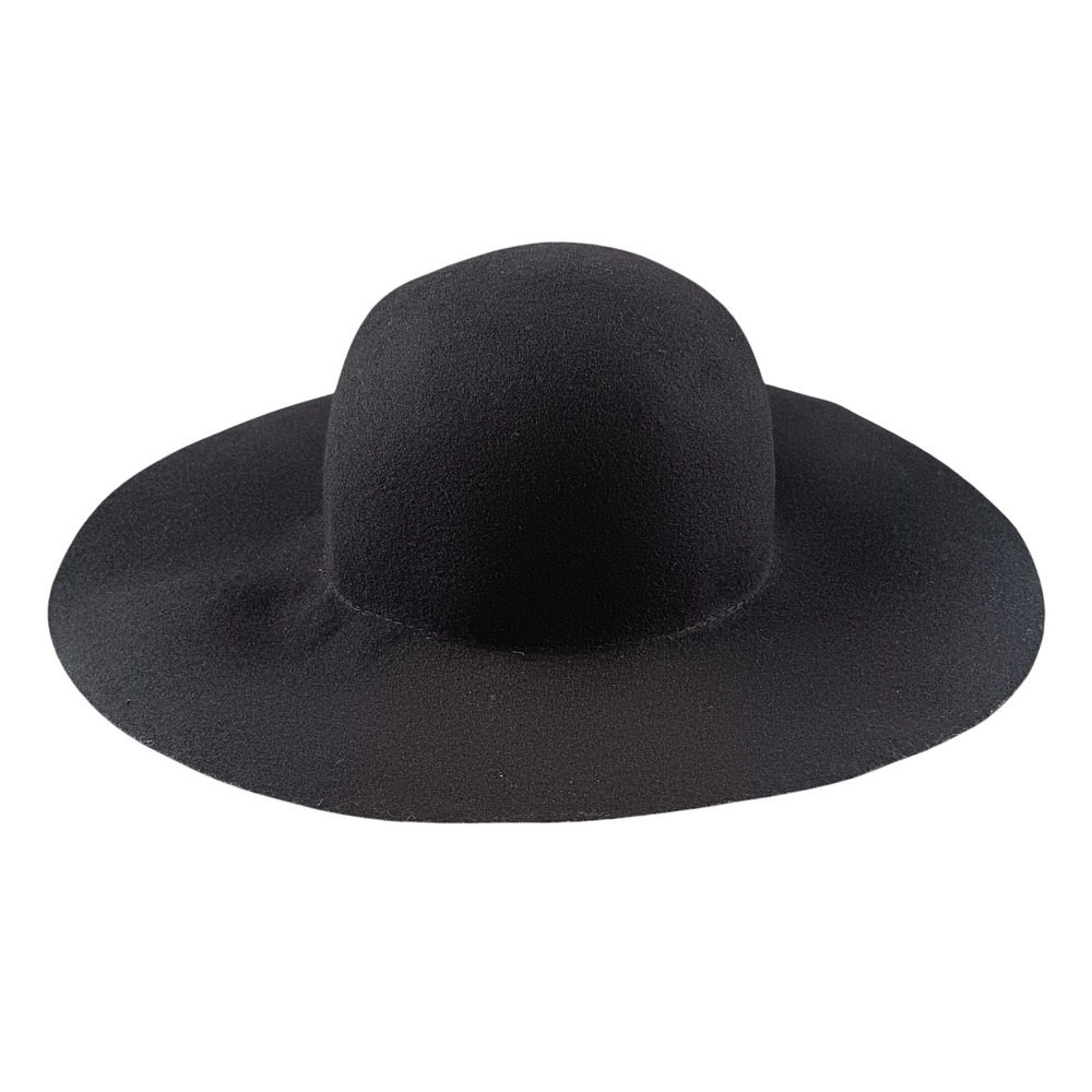 J. Crew Wool Floppy Hat Wide Brim Cloche Black Womens Size S/M‎ Winter